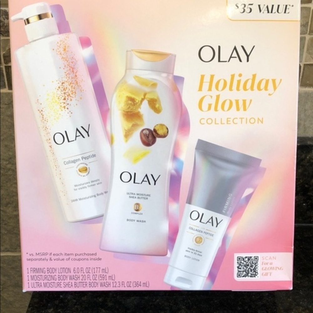 OLAY Holiday Glow Collection - Pink and White | new with box